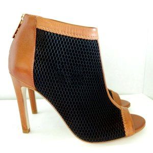 Cole Haan Adella Mesh Leather Bootie Peep Toe 5.5